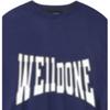 We11done FW22 Letter Sweatshirt Unisex sweatshirt Blue WD-TS3-22-799-U-NV
