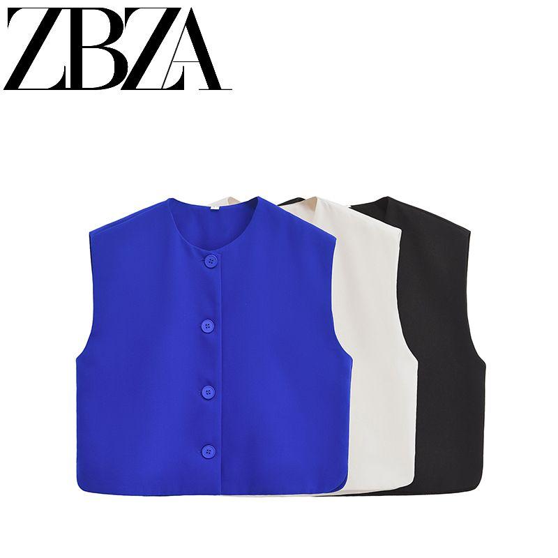 Jnleaog Autumn New Women's Clothing Fashion Style Stylish Fashion All-Match Decorated Row Button Vest Style Tops