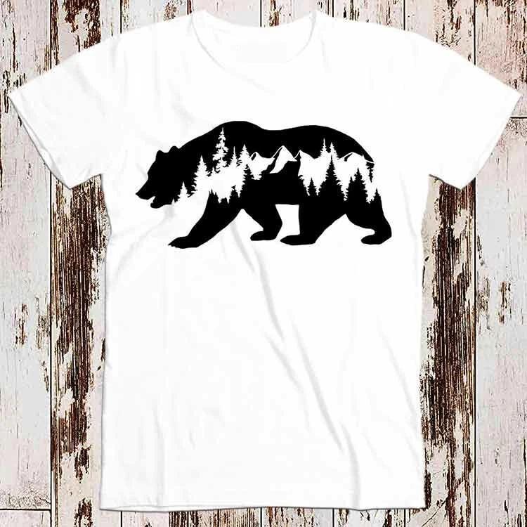 Mountains In Bear Adventure Wanderlust T Shirt 8841 S