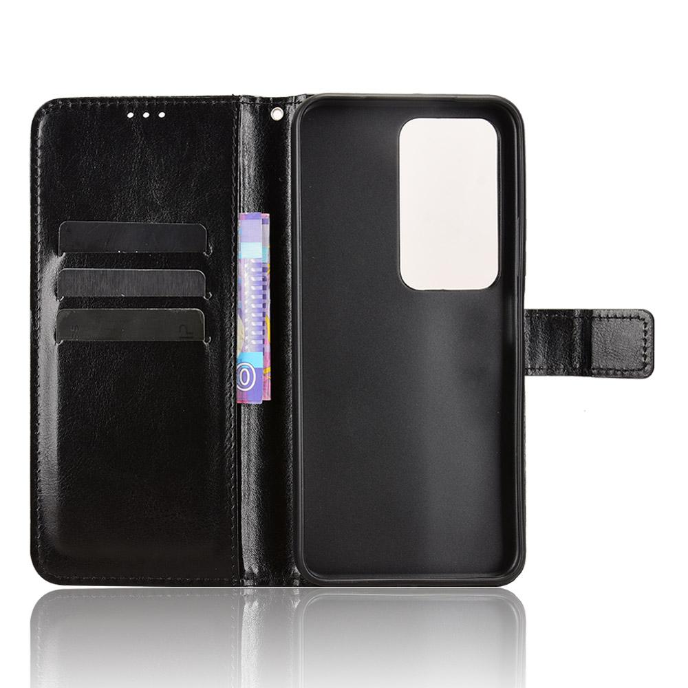 Pour Xiaomi Redmi 15 5G (Global) (169 mm) Étui en Cuir PU avec Lanière Texture Cheval Fou Housse Portefeuille pour Téléphone