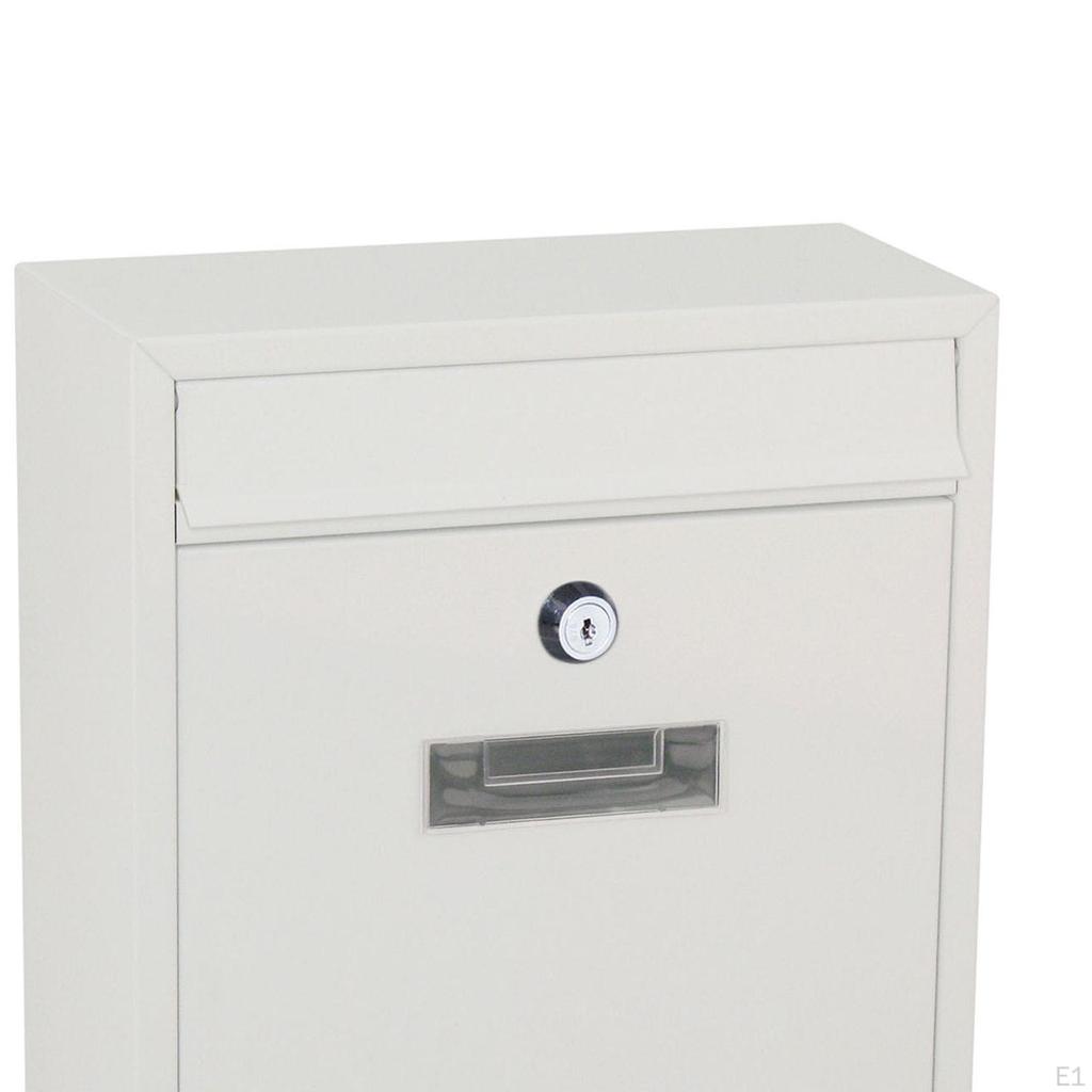 Large Wall Mount Mailbox, Lockable, Box, Capacity, Mail Box Letterbox Postbox for Door Home