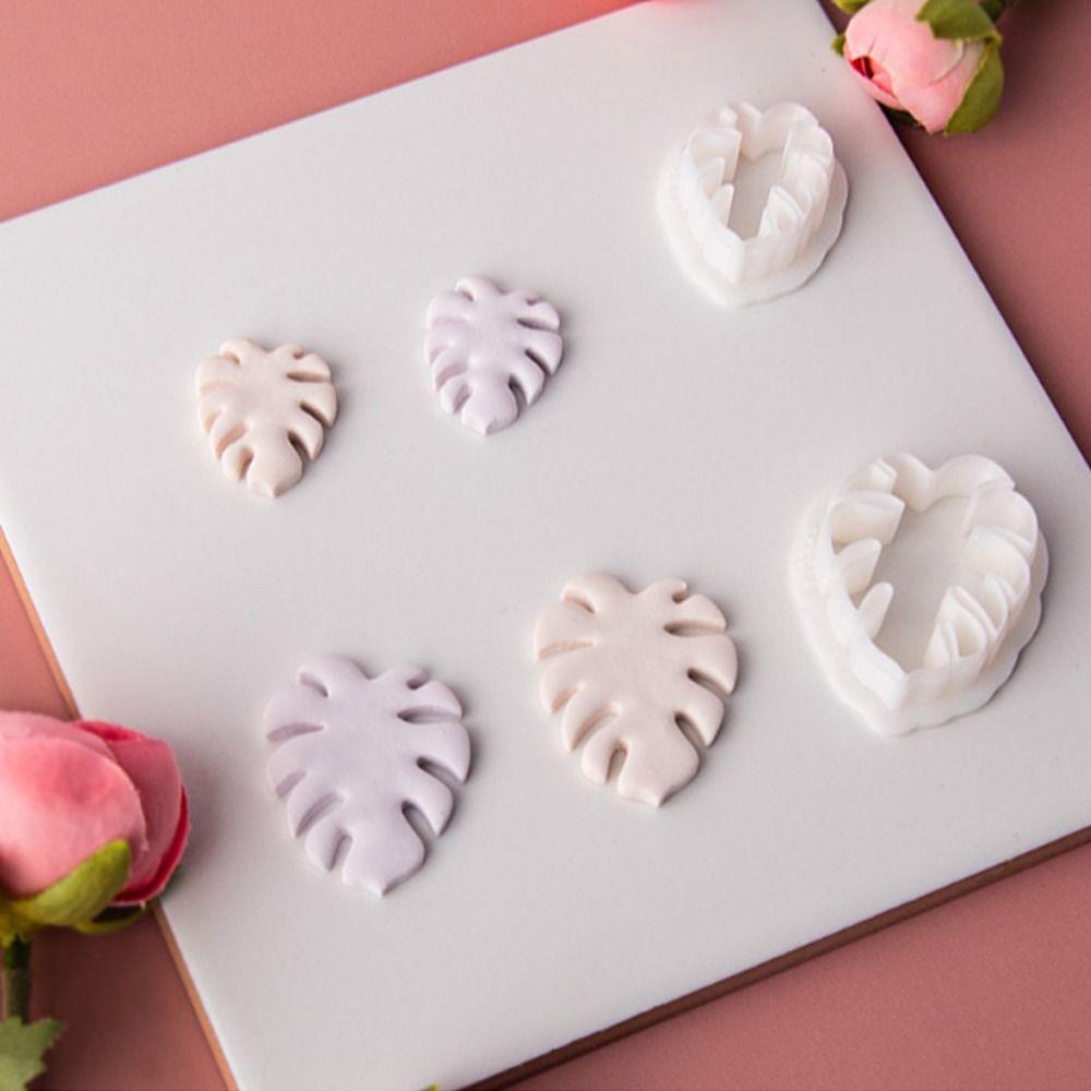 Soft Pottery Clay Mold Embossed Mold Cutting Die Earring Leaf Polymer Clay Cutter Jewelry Making