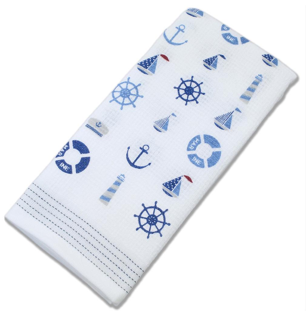 Kontex Yüz Marine 33 x 100 35008 Imabari yapımı Havlu, "Nuno Goyomi" (Kumaş Takvimi), Mavi, cm,