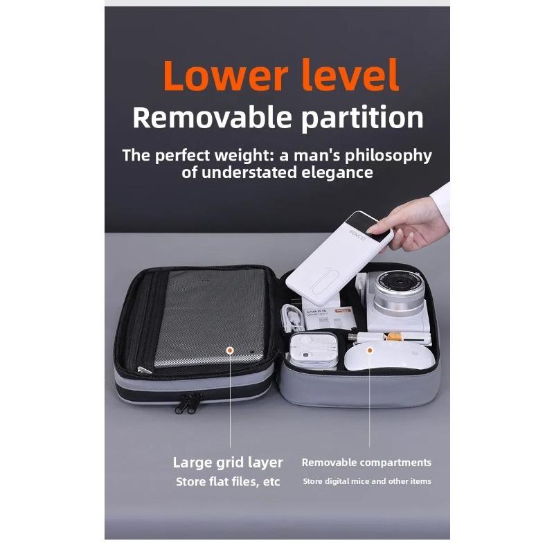 New Portable Digital Storage Bag Essential for Travel, USB Data Cable Charger Storage Bag Multifunctional Organizer for Cables