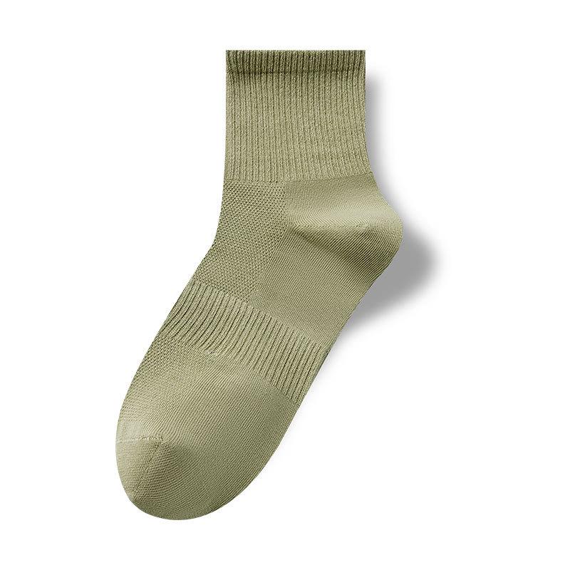 Female Spring and Summer Thin Style Pure Cotton Pure Color Mesh Stockings
