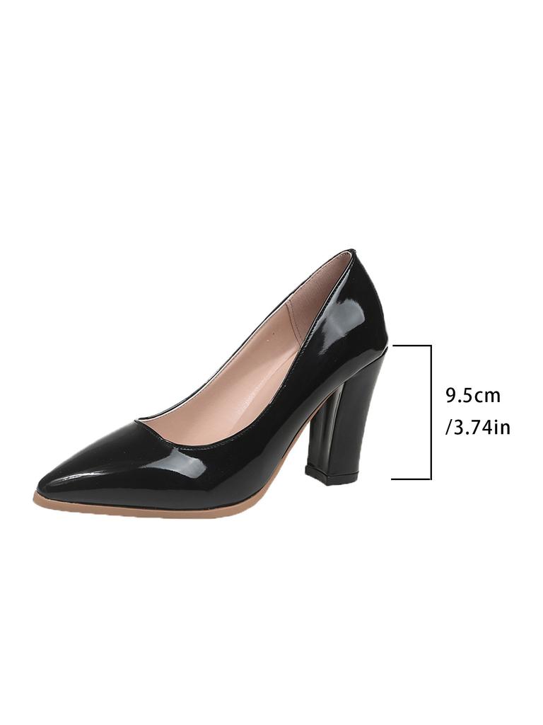 High heels trendy four-season fairy style pointed head shallow mouth thick heel temperament fashion shoes