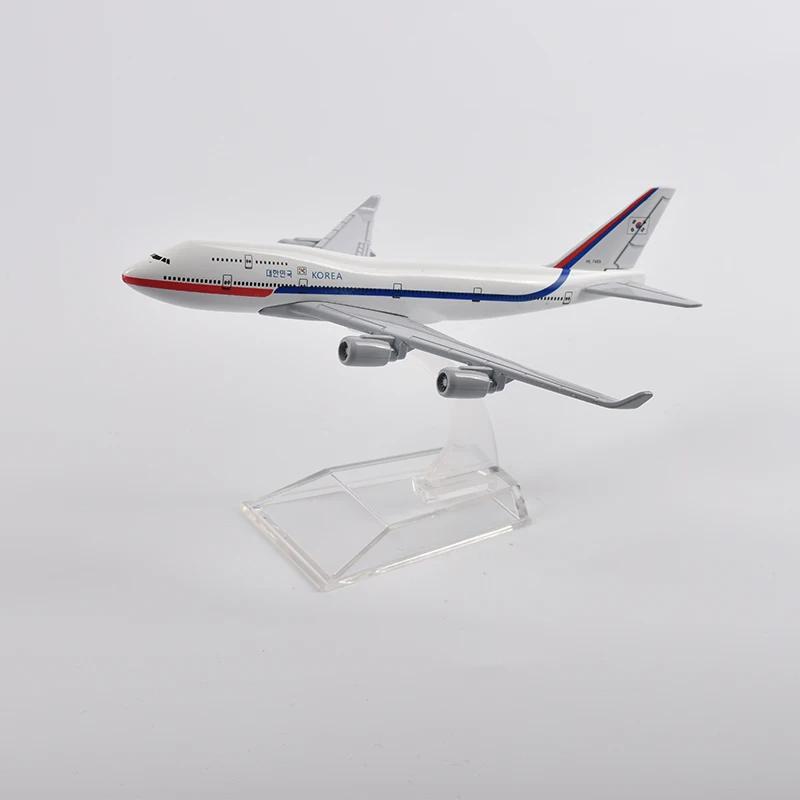 Replica Diecast 1/400 Scale Miniature Aircraft 16cm B747 Korea Air Force One Airways Metal  Airplane Model Plane 747 Model Plane