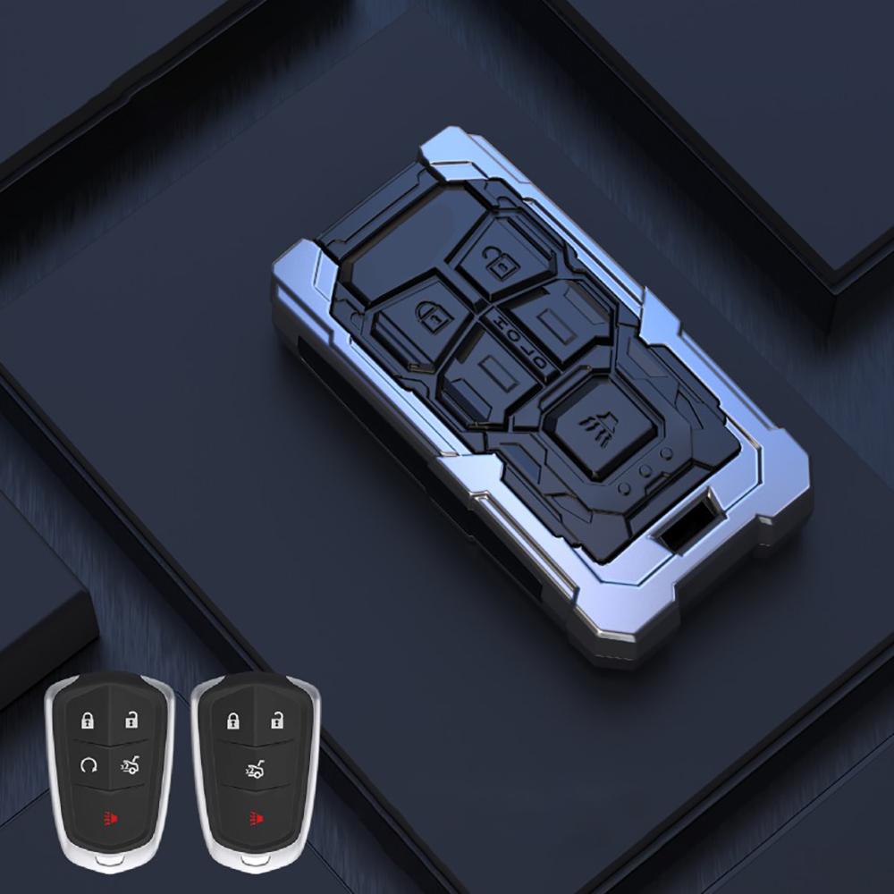 Zinc Alloy Car Key Case Shell For Cadillac Ats-L Xts Xt4 Xt5 Xt6 Cts Ct4 Ct5 Ct6 Ats 28T Srx Escalade Keychain Auto Accessories