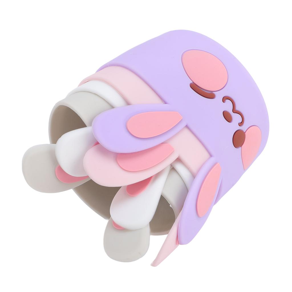 4 szt. Silikonowa osłonka na butelkę Odporna na zarysowania Antypoślizgowa Śliczny króliczek Silikonowa osłonka ochronna Zderzak