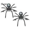 Hemdkragen-Anstecker 1/2 Stück 3D Spinnen-Brosche für Halloween, Horror-Legierung Metall Kleidungspins Anstecknadel, Kleidung Jacken Rucksäcke Kostümzubehör Mantel