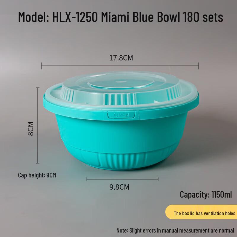 

Disposable Round Plastic Takeaway Containers with Lids