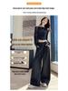 Women's Retro Striped Wide-Leg Pants, 2026 Spring/Summer, Tie-Up Loose Fit, Versatile Old Money Style.