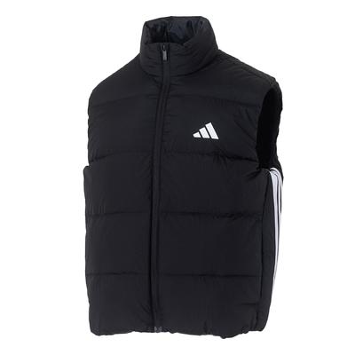Essentials 3-Streifen Puf D V Markenlogo Sportlich Lässig Entendaunen Warm Ärmellose Weste Herren Weste Schwarz KH3991