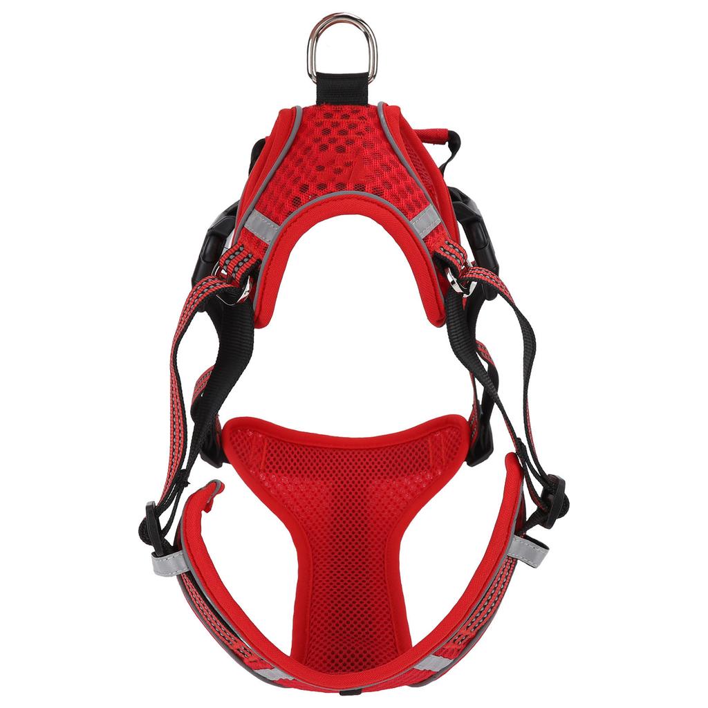 Hundegeschirr Verstellbar Atmungsaktiv Reflektierend Hundeweste mit Traktionsschnalle aus Legierung für Outdoor-Spaziergänge