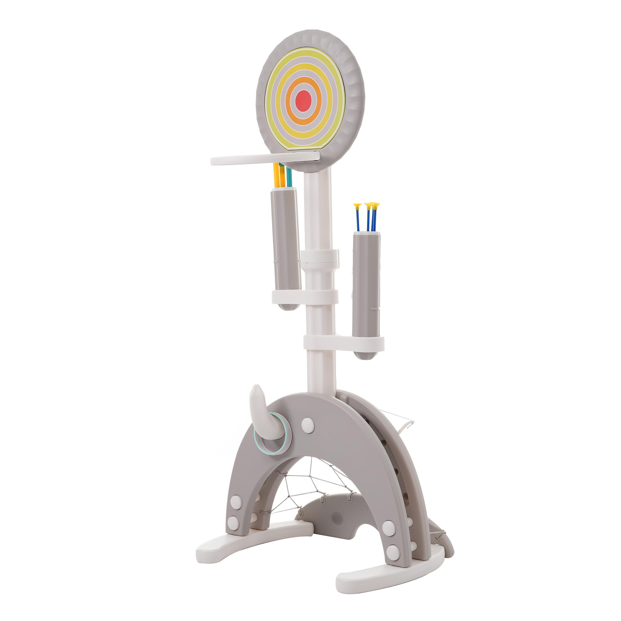 

Многофункциональное игровое оборудование OSJ 6-в-1 с лучной стрельбой, дартсом, баскетболом, футболом, гольфом, метанием колец, а также луком и стрелами. Простая сборка.