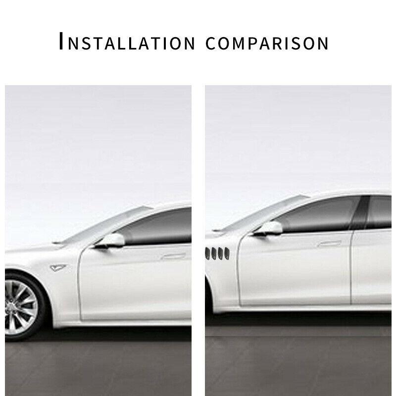 6Pcs Universal ABS Plastic Car Air Flow Vent Hoods for Most Cars Carbon Fiber Side Sticker Exterior Accessories