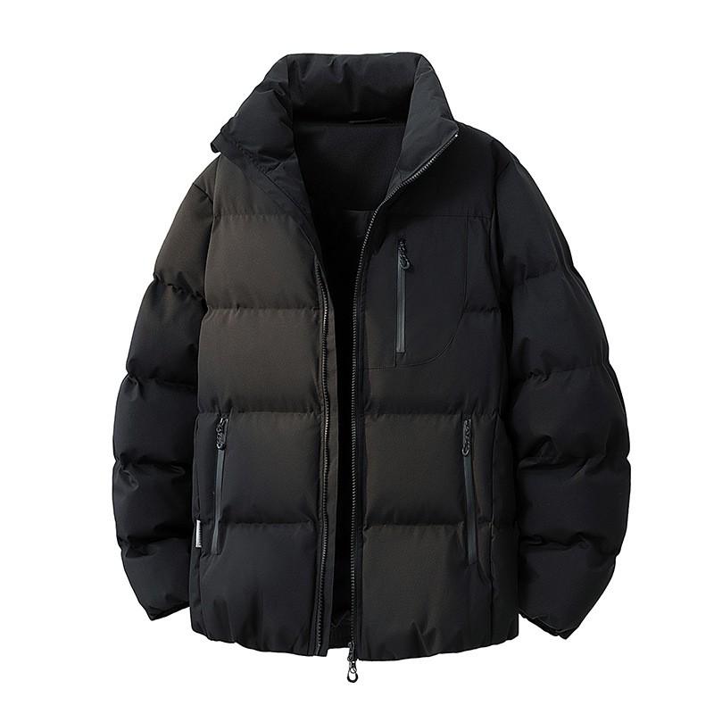 Unisex Thick Winter Cotton Puffer Jacket Oversized Stand Collar Casual Outdoor Warm Coat Men Women