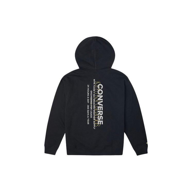 Converse Sweatshirts Men's Black Hooded Thickened Regular 10020816-A01
