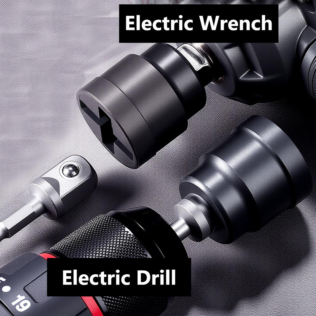 Elektrischer Schlagschrauber-Adapter für Wagenheber Schneller Reifenwechsel Mühelose Anwendung mit Bohrmaschine und Ratschenwerkzeug