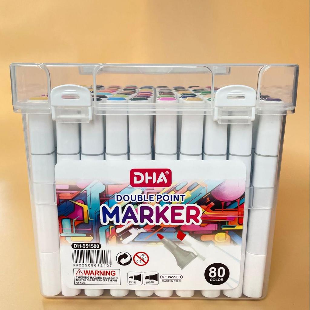 Double-Ended Quick-Dry Oily Markers: Student Watercolor & Children's Outlining Set