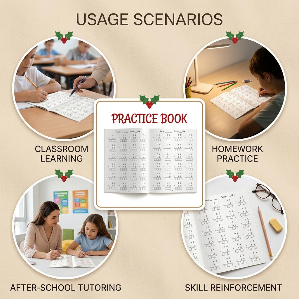 Math Workbook For Two Digit Addition Subtraction Vertical Format 32 Pages Suitable For Elementary Students