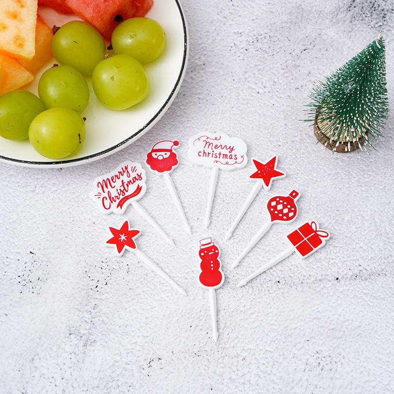 

Japanese Christmas Cartoon Fruit Forks: Creative and Cute Skewers for Kids Desserts (8 Pack)