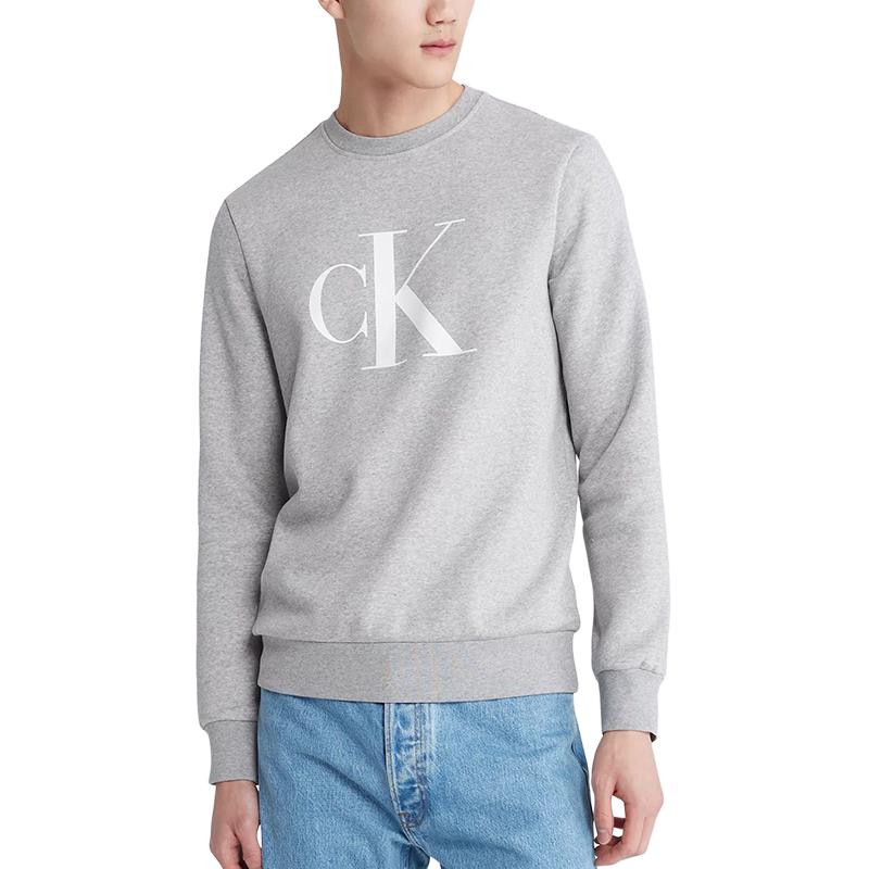 Calvin Klein Minimalist Comfortable Crew Neck Long Sleeve Sweatshirt Men sweatshirt Gray 40QP899-030