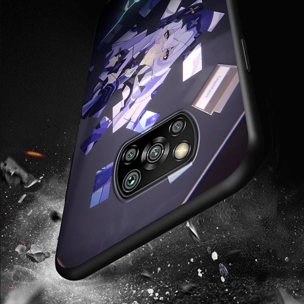 Black Swan Honkai Star Rail Dan Heng Case for Xiaomi Poco M5s X3 NFC X5 F3 M4 M3 Pro Black Silicone Soft Phone Cover Coque