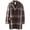 Check Coat M Brown Men's Used