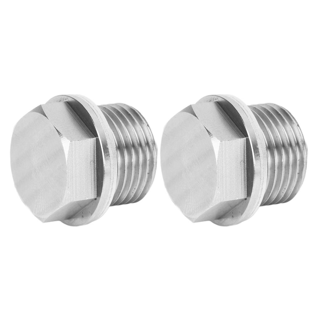 1 Pair Oil Drain Plug with 2pcs Washer Stainless Steel Magnetic Oil Sump Nut Replacement for GM KIA