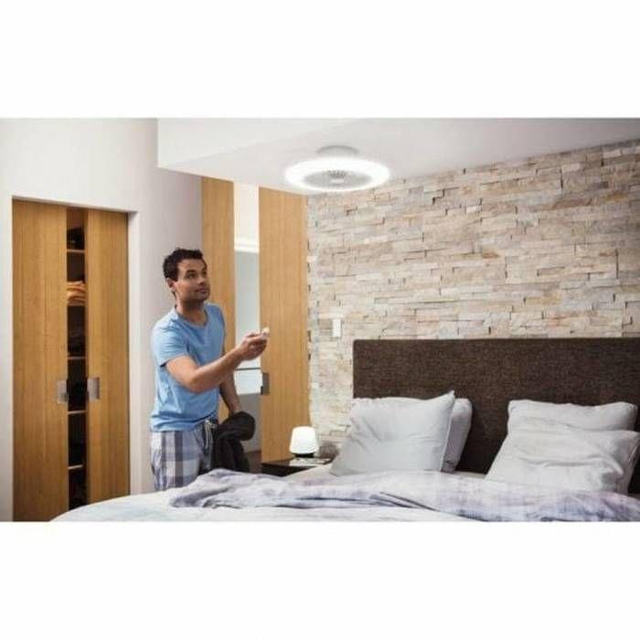 Philips LED Amigo Ventilateur de plafond 20 W, 42 W (Ø x H) 490 mm x 137 mm blanc avec éclairage, variable