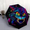 1pc Art Cat Automatic Umbrella Design, Cute Cartoon Pattern, Portable Outdoor Umbrella, Perfect, Holiday Gift for fans.A007