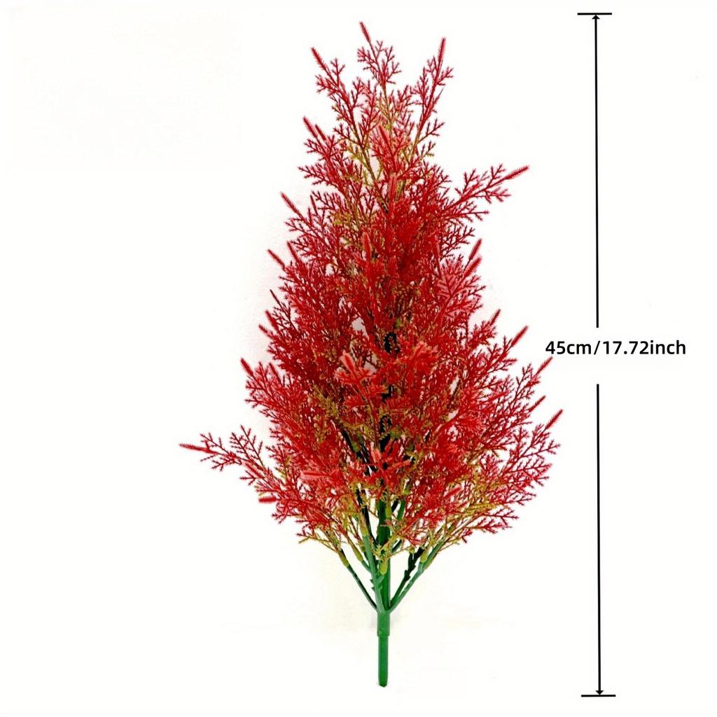 4 Stück lebendige künstliche Kiefern - sattgrüne Pflanzen für Weihnachten und Heimdekoration, mit realistischen Zweigen und Stämmen