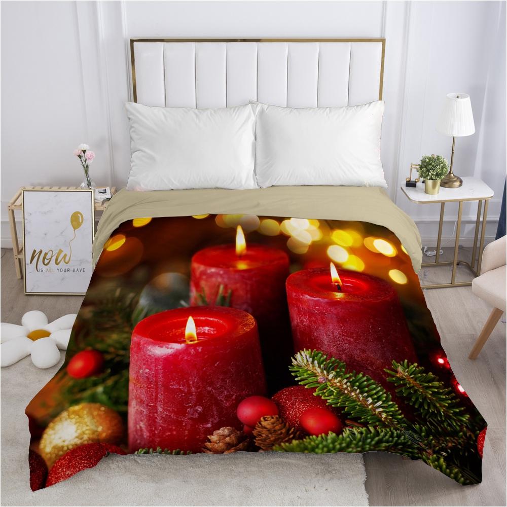 Christmas Santa Claus Duvet Cover Quilt/Blanket/Comfortable Case 140x200 240x220 240x260 Queen King Single Bedding For Home Fly