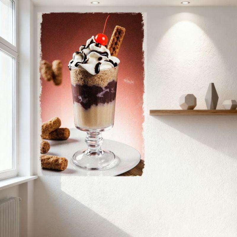 Sexy Layered Dessert Whipped Cream Cherry Tin Sign Metal Poster for Bar Pub Home Cafe Wall Decor Vintage Dessert Art Print 8x12