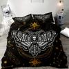 Grimace Dead Moth Skull Pattern Gothic Style Digital Printing Duvet Set Bedding