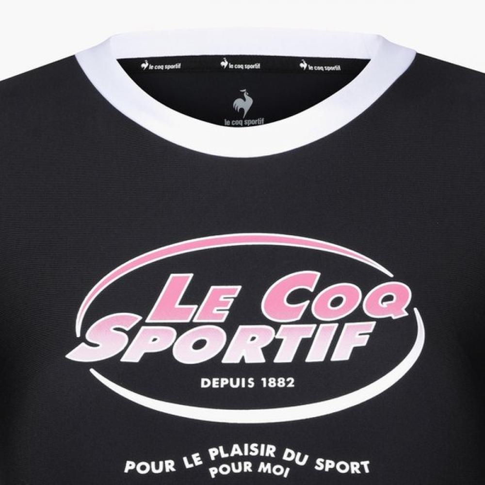 Le Coq Sportif Short sLeeve Crop Rash Guard Blk   Qp222srs52
