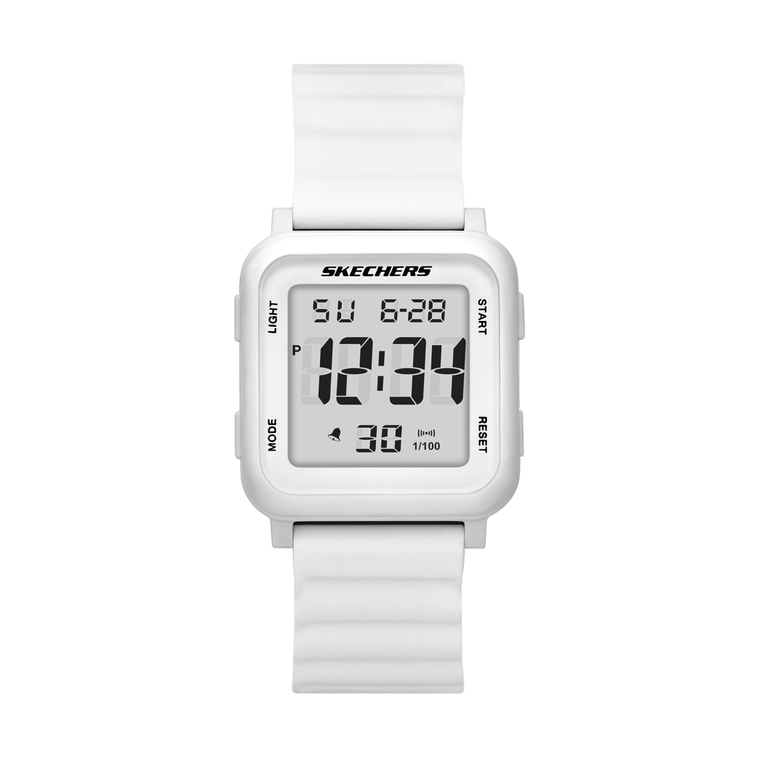 Skechers Digital Silicone Watch SR6313 Women s белый