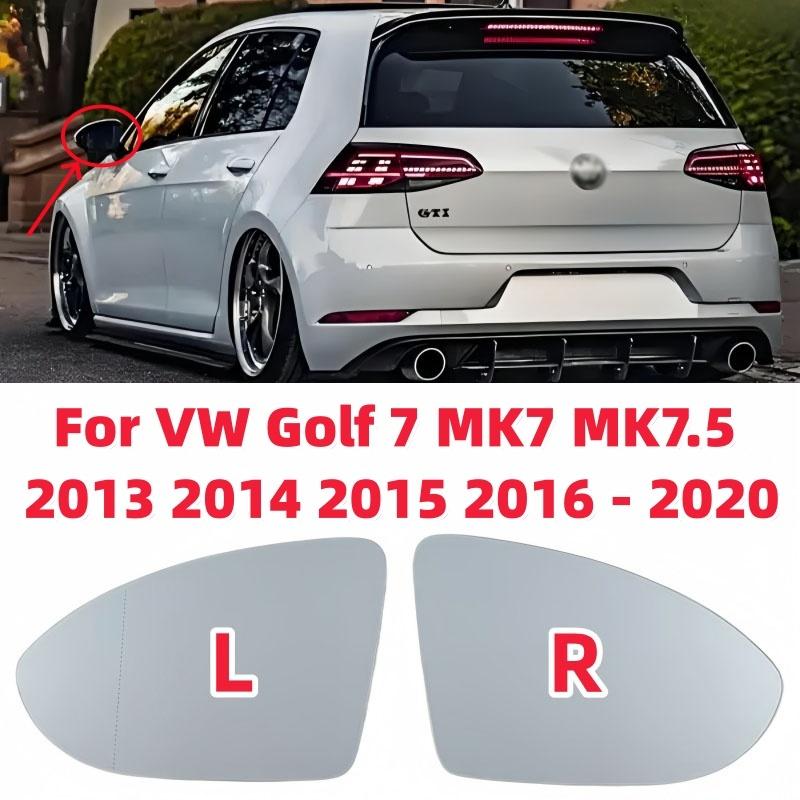 For VW Golf 7 MK7 MK7.5 2013 2014 2015 2016 - Auto Replacement Parts Heated Rear View Left/Right Side Mirror Glass Lens