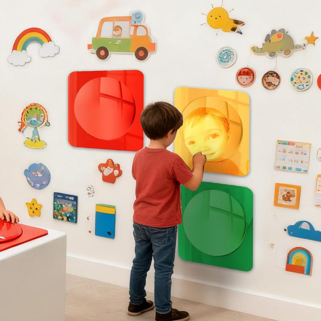 3Pcs Bubble Sensory Mirror Interactive Toddler Acrylic Sensory Bubble Mirror For Kids Feelings Emotional Exploration Tactile
