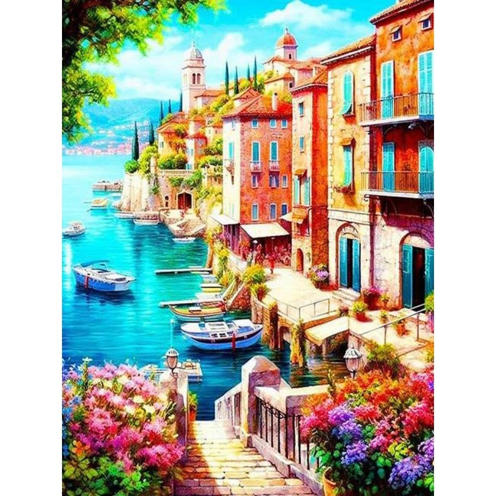 DIY полный круг алмазная живопись вышивка крестиком 3D сцена домашнее декоративное искусство живопись алмазная живопись 5d алмазная живопись Full Square 25X37.5CM