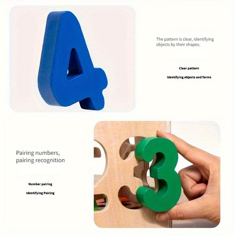 And Toddler Number Shape 0-9 Matching Blocks for Intelligence Box Early Education Educational Toys