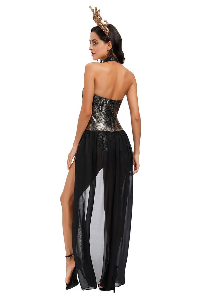 Medusa Costume - Snake-Haired Gorgon Role-Play Outfit for Halloween and Stage Performance.