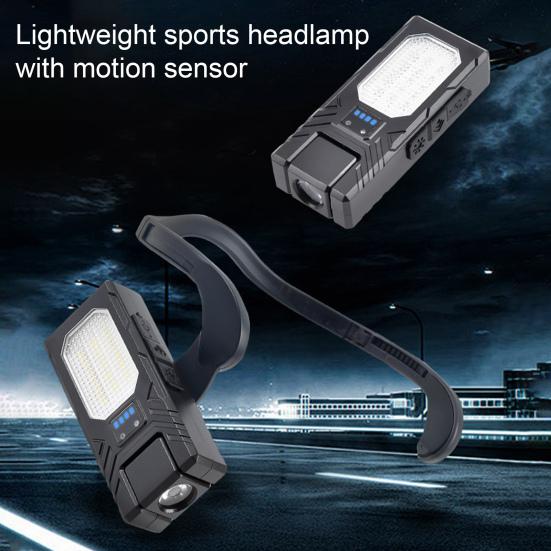 Ear Hanging Headlight with Motion Sensor Modes Adjustable Rechargeable Waterproof Ear-Mounted LED Head Lamp Outdoor Camping Hiking Mini Flashlight