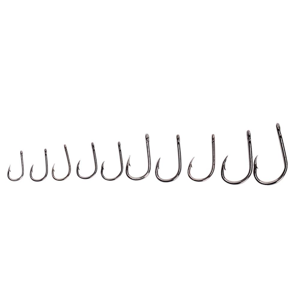 500PCS 3#-12# Barbed Fishing Hooks High Carbon Steel Fishing Hooks  Catfish Fishing