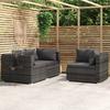 Day and Night - Day and Night 3-piece Garden Furniture Set and Gray Synthetic Rattan Cushions