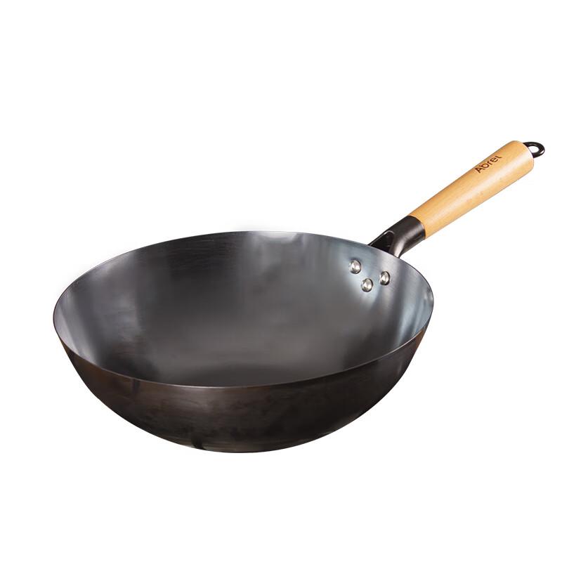 Anboli 32cm Wrought Iron Wok with Lid