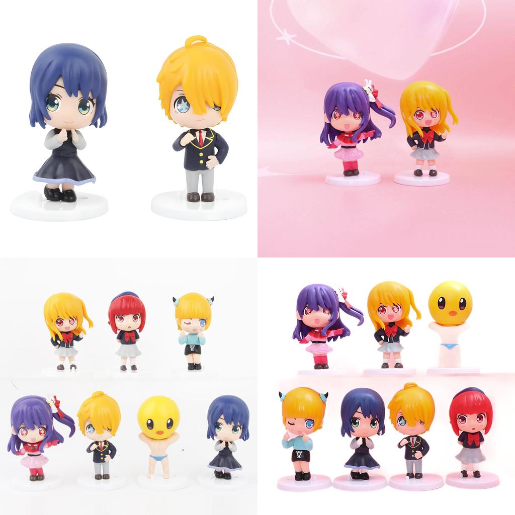 Charming Pvc Oshi No Ko Anime Figures Set With 7 Adorable Characters For Enthusiasts
