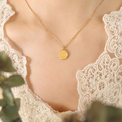 Light Luxury Brushed Irregular Adzuki Bean Letter Necklace Female Niche High-end Clavicle Chain