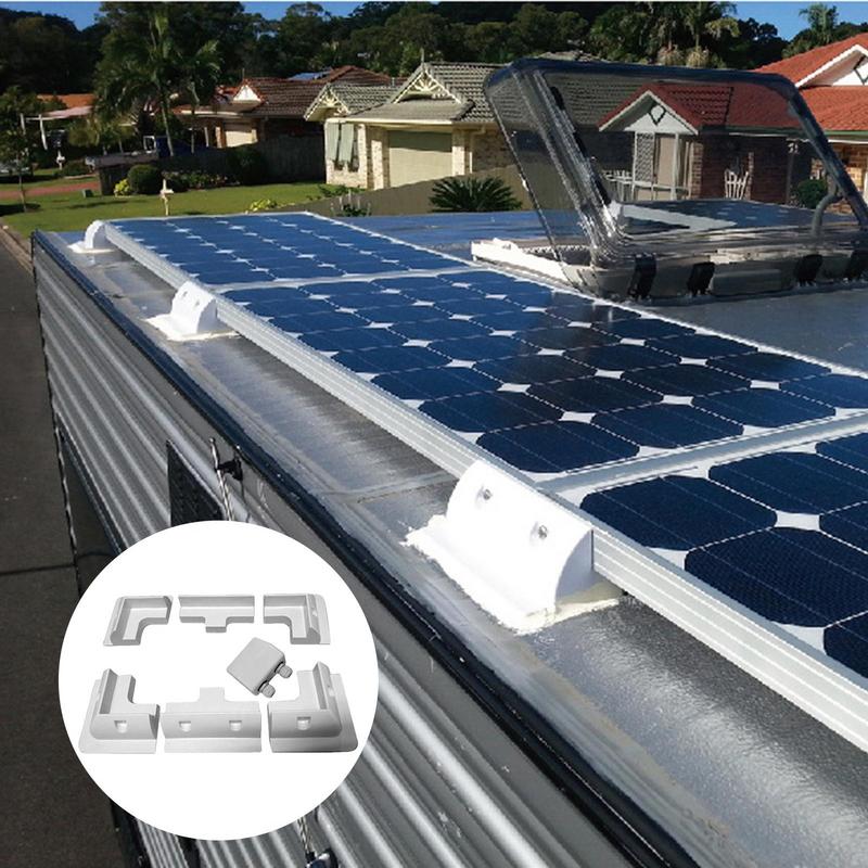 Solar Panel Mount Solar Mounting Kit No Punching Corner Bracket Kit Solar Mounting Kit UV-Resistant For Trailers Sheds RV Boats
